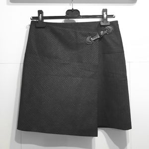 Tristan wrap mini skirt gray size small